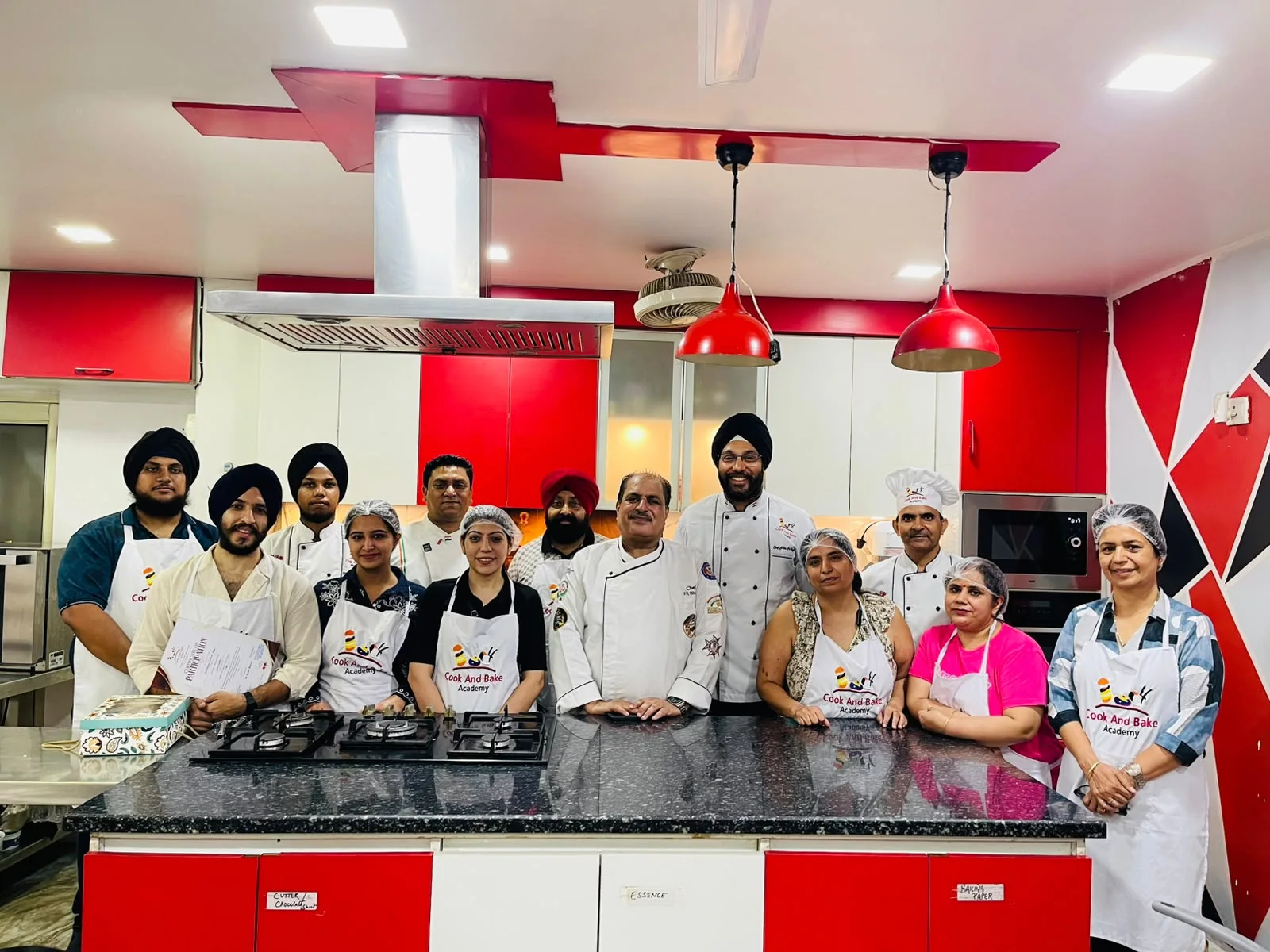 Cooking session at the academy